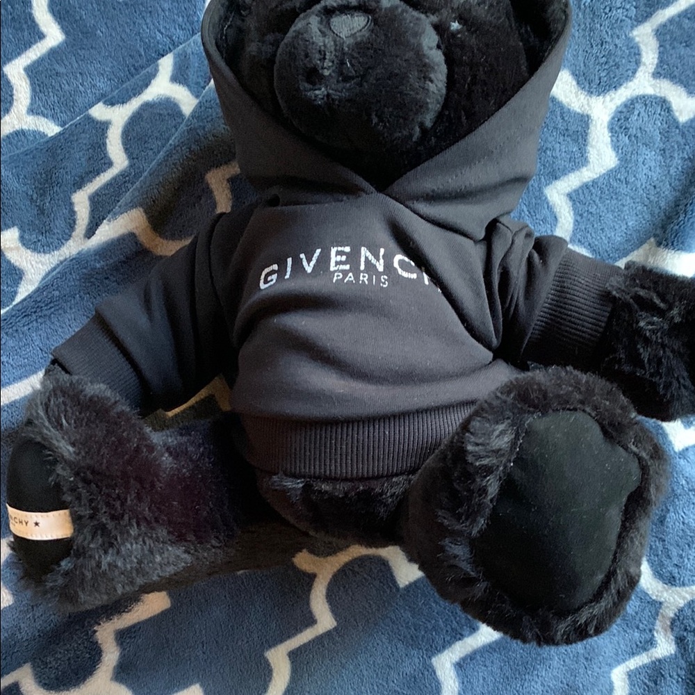 Givenchy Black Plush Bear with Hoodie